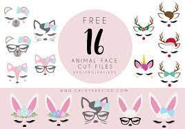 Download 16 Free Animal Face Svg Cut Files You Must Download By Caluya Design