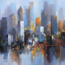 Wilfred Lang 08 New York Abstract Art Painting Art Painting Cityscape Art