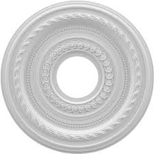 Installing a ceiling medallion can add personality and distinction to a room. Ekena Millwork Cmp13co 13 X 3 5 X 0 75 In Cole Thermoformed Pvc Ceiling Medallion 4 25 In Walmart Canada