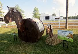 Pin By Marie Josee Lamontagne On Hay Bale Contest Entries Hay Bale Decorations Zoo Animals Hay Day