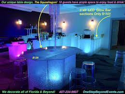 Affordable Party Rentals Lighted Table Led Furniture Rentals South Beach Vegas Style Light Up Decor Elegant In 2020 Glow Table Led Decor Modern Lounge Furniture