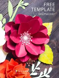 All templates come with printable pdfs and svg cut files for cutting machine use. Free Paper Flower Templates Pdf Svg Png Files With Super Easy Tutorial