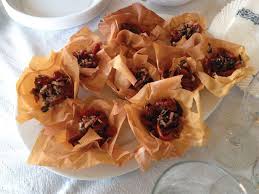 Cestini di pasta fillo con gelato. Cestini Di Pasta Fillo Ripieni Le Cuoche A Domicilio