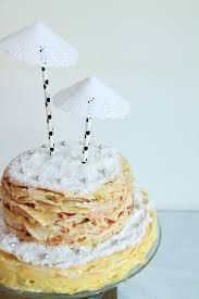 Crep Party Focus Ombrelle Gateau De Crepes Tiered Cakes Tiered Cake Stand Vanilla Cake