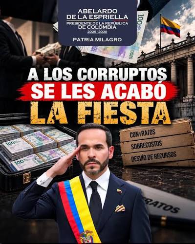 Abelardo De La Espriella ¡La plata de los colombianos es sagrada! En el  Gobierno del Tigre no habrá cheques en blanco ni excepciones; vamos a  vigilar cada peso, prevenir el robo, denunciar