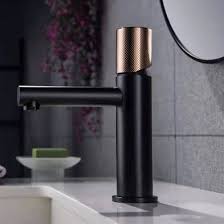 Interior designers are using mixed metals in kitchens and mudrooms, too. Watermark Black And Rose Gold Modern Basin Mixer Taps Deck Mounted Bathroom Faucet China Basin Faucet Black Gold Bathroom Faucets Made In China Com