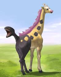Its tail, which also contains a small brain, may bite on its own if it notices an alluring smell. Girafarig Pokemon Image 2453559 Zerochan Anime Image Board