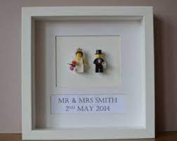 Personalised Framed Classic Wedding Gift Picture Made From Lego Mini Figures Lego Wedding Classic Wedding Gifts Wedding Present Ideas