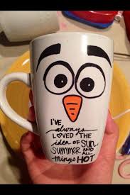35 Idees Pour Transformer Des Objets Avec Des Feutres Indelebiles Colores Disney Olaf Tasses Personnalisees Creatif