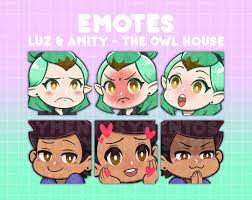 Luz & Amity lumity Emotes the Owl House twitch / - Etsy