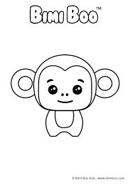 Free To Color Pictures Coloring Monkey Animals Bimi Boo Coloring Craft Craftforkids Coloringpages Coloringbook Printables Preschoolers