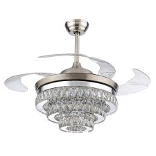 The crystal ceiling fans and crystal ceiling lights that i have reviewed will give more ambiance to your room, no pretensions, just beautiful lighting. Rs Lighting 42 Inch Ceiling Fan European Crystal Retractable Ceiling Fan White Light Remote Ceiling Fan Light Kit Ceiling Fan With Light Ceiling Fan Chandelier