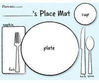 Put the napkin to the left of the placemat. Printable Table Setting Place Mats Manners For Kids Teaching Kids Placemats