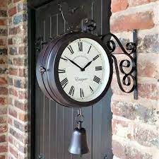 Measure the width of the structure of the wrought iron bed with a ribbon. Retro Garden Clock Outdoor Wrought Iron Fashion Double Sided Metal Wall Hanging Clock Station Clock Cock Bell Shape Home Decor Wall Clocks Aliexpress
