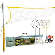 (0) 0.0 out of 5 stars. Franklin Sports Volleyball And Badminton Set Volleyball Pump Badminton Rackets Birdies Net And Adjustable Polls Beach Or Backyard Games Combo Set Franklin Sports
