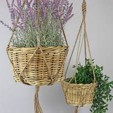 Only 3 available and it's in 5 people's carts. Square Rattan Hanging Basket Planter The Basket Company