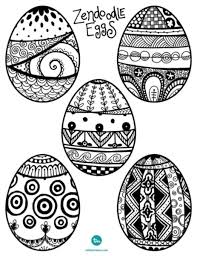 Antistress freehand sketch drawing with doodle and zentangle elements. Zendoodle Easter Egg Coloring Pages Today S Mama