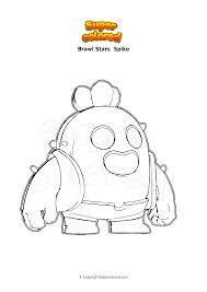 Spike lobs a thorny grenade. Ausmalbild Brawl Stars Spike Supercolored Com
