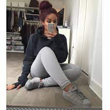Sherlina On Instagram Fleece Hoodie From Askyurself Grey Leggings Outfit Outfits With Leggings Grey Leggings