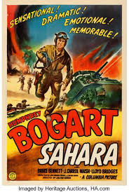Movie Posters War Sahara Columbia 1943 Very Fine On Linen One Sheet 27 X 41 Style B Sahara Movie Old Movie Posters Film Posters Vintage