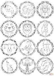 1024x1024 astrology coloring pages paginone biz inside. Cute Chinese Zodiac Coloring Pages Novocom Top