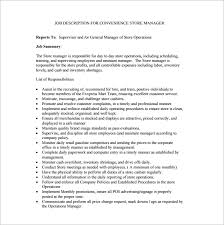 11 Store Manager Job Description Templates Free Sample Example Format Download Free Premium Templates