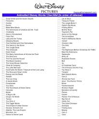 Disney Animated Movies List Disney Movies List Disney Animated Movies Disney Movie Marathon