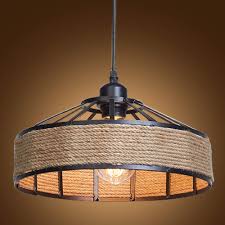 Vintage Industrial Pendant Light Metal Hemp Rope Caged Lightings Kitchen Island Hanging Light Fixture Antique Lamp Pendant Lights Aliexpress