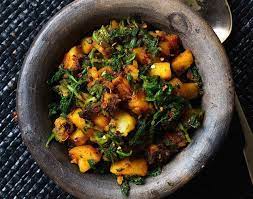 Taz Cooks Culinary Instruction Recipe Saag Aloo Indian Side Dishes Aloo Recipes