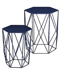 Navy Wire Nest Of Tables Loft M S Navy Bedroom Decor Blue Furniture Living Room Side Table
