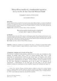 Check spelling or type a new query. Pdf Maravilloso Medieval Y Modernidad Narrativa En La Noche De San Juan De Mircea Eliade