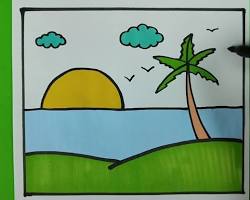 Kolay deniz çizimi resmi