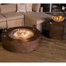 If you're buying a fire pit from the shop then the dimensions will be predetermined but there's no one size fits all. Ebern Designs Shade 13 H X 42 W Concrete Propane Outdoor Fire Pit Table Reviews Wayfair