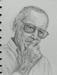 Stan Lee Stan Lee Thor Drawing Movie Art