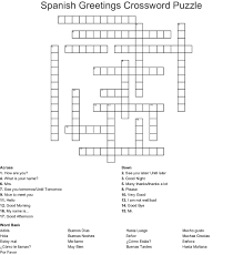 Spanish crossword puzzles for learners: Very Easy Spanish Crossword Puzzles Welcome To Our Online Daily Spanish Crossword Level 1