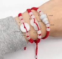 Red String White Jade Adjustable Bracelet for Good Luck