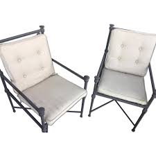 Shop for outdoor metal chair online at target. Restoration Hardware Outdoor Metal Chairs W Cushions Aptdeco