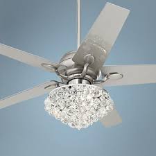 It is imperial to match the bedroom ceiling fans with lights and your bedroom's design. 52 Casa Optima Brushed Steel Crystal Ceiling Fan 11h10 Lamps Plus Ceiling Fan Chandelier Ceiling Fan Bedroom Fan Light