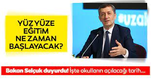 Son dakika yüz yüze eğitim haberi. Bakan Selcuk Son Dakika Duyurdu Okullar Ne Zaman Acilacak Okullarda Yuz Yuze Egitim Ne Zaman Baslayacak Tarih Belli Mi Egitim Haberleri