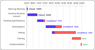 Gantt Chart With Progress Microsoft Excel 2010