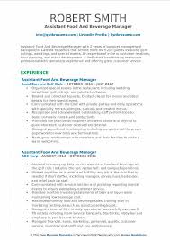 A resume for seeking a job as a server of food and beverage can be made by utilizing the job description example provided above in writing the professional experience part of the resume. Food And Beverage Basic Knowledge Pdf