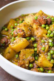 Potato And Green Pea Curry Aloo Matar Recipe Green Peas Recipes Pea Recipes Curry Recipes
