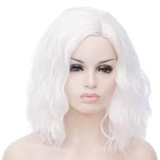 SHORT BOB WHITE FULL WIG