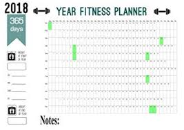 2018 Maxi Size Year Calendar Planner 365 Day Fitness Record