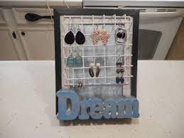 I want to show you how to make beautiful bracelet and necklace holder using dollar. Dollar Tree Diy 3 00 Earring Holder Youtube