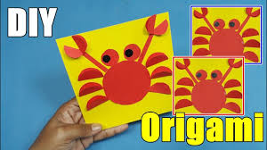 Anda tinggal mengembangkan kreativitas, maka sebuah karya hiasan dinding bisa dibuat. How To Make A Easy Paper Crab Easy Origami Kepiting Kertas Gunting Lipat Hiasan Dinding Diy