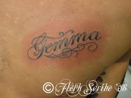 Catherine bell 5 tattoos & meanings. Lettering Gemma Tattoo By Mxw8 On Deviantart