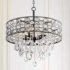 Ellena 24 Wide 4 Light Black Crystal Pendant Light 9h542 Lamps Plus