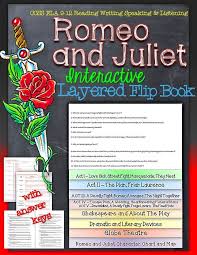 Romeo And Juliet Reading Literature Guide Flip Book Romeo And Juliet Flip Book Teaching Shakespeare