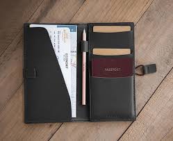 Porte Documents De Voyage En Cuir Porte Passeport Familial Porte Documents Pochette Cuir Cuir